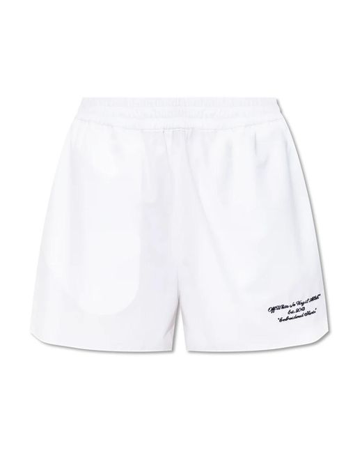 Off-White c/o Virgil Abloh White Short Shorts