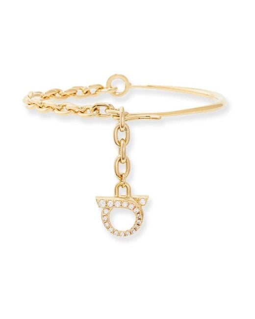 Ferragamo Gancini Armband in het Metallic
