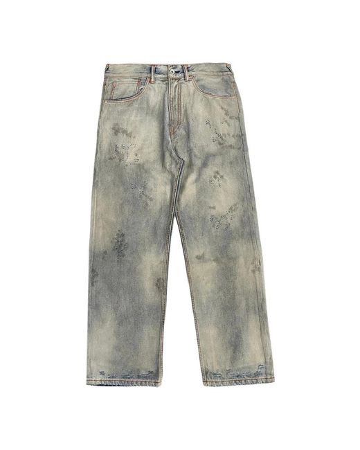Evisu Gray Straight Fit Jeans for men