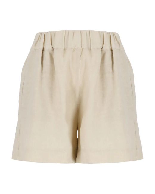 Shorts in lino di 120% Lino in Natural
