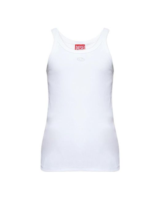 DIESEL White Sleeveless Tops for men