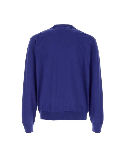 Versace Blue Round-Neck Knitwear for men