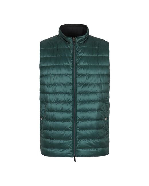 Herno Green Vests for men