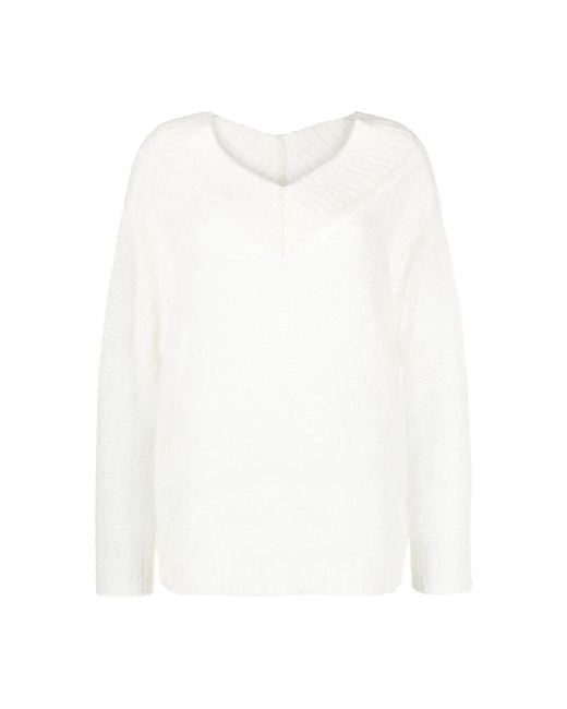 V-Neck Knitwear di Forte Forte in White