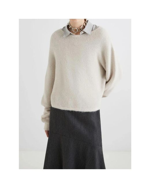 Marella White Round-Neck Knitwear