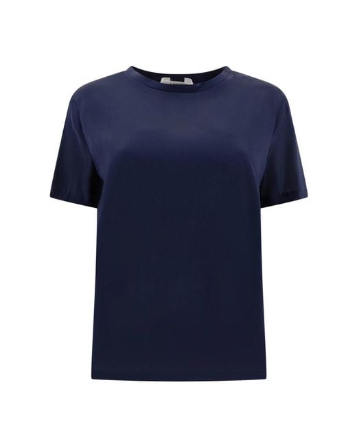 F.it Silk Blend T-Shirt in het Blue