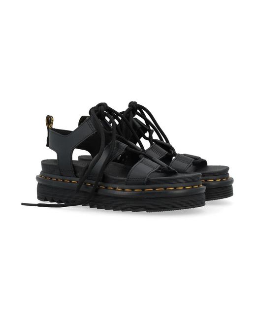 Dr. Martens Black Flat Sandals