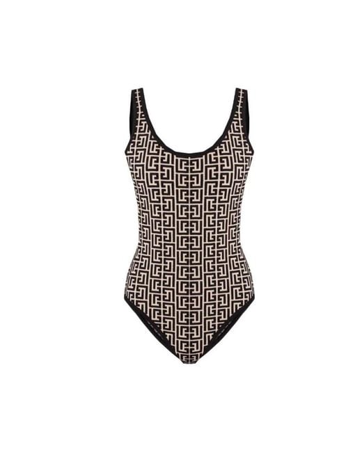 Balmain Brown One-Piece