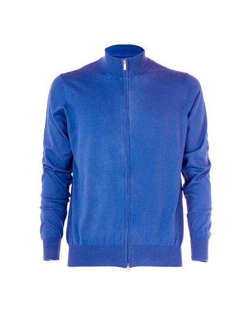 Cashmere Company Leichter zip-up pullover in Blue für Herren