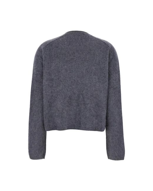 Lisa Yang Gray Kaschmir Grauer Crewneck Pullover Frau
