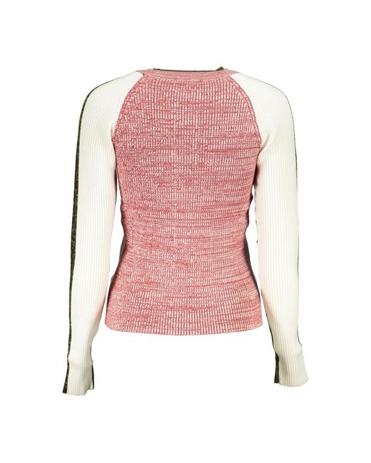 Desigual Green Chic Contrasting Crew Neck Sweater