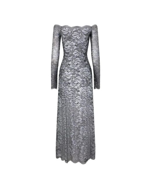 Rabanne Kleedjes ,Grijs ,Elegante Kant Jurk in het Gray