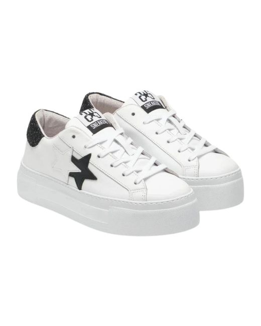2 Star Sneakers in het White