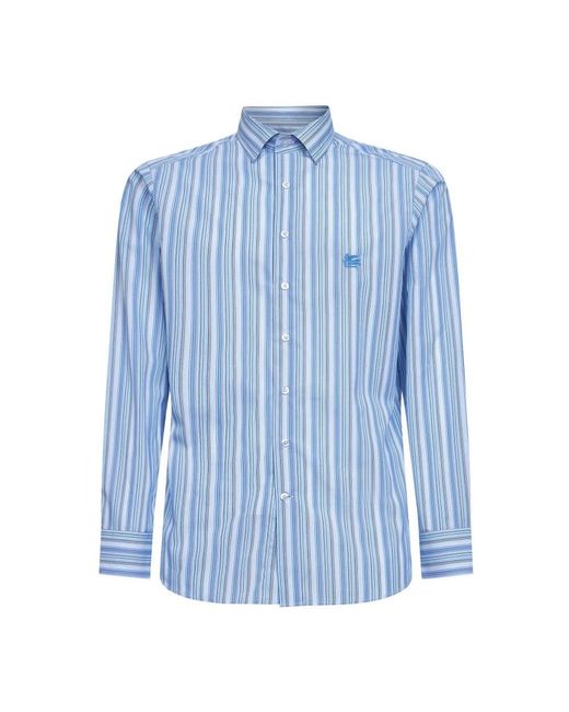 Etro Overhemden ,Blauw ,Katoen Casual Shirt in het Blue voor heren