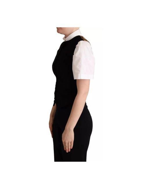Dolce & Gabbana Black Vests