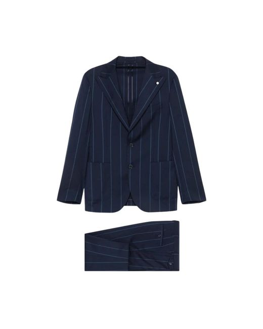 Single Breasted Suits L.b.m. 1911 de hombre de color Blue