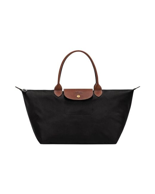 Longchamp Black Shopping Bags