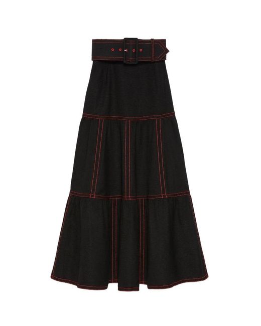Gucci Black Midi Skirts