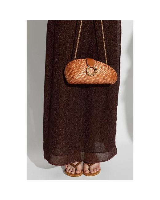 Rodo Brown Logo Clutch