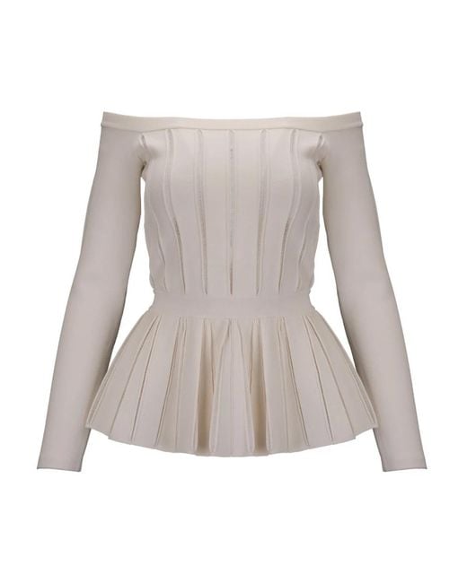 Elisabetta Franchi Gray Blouses