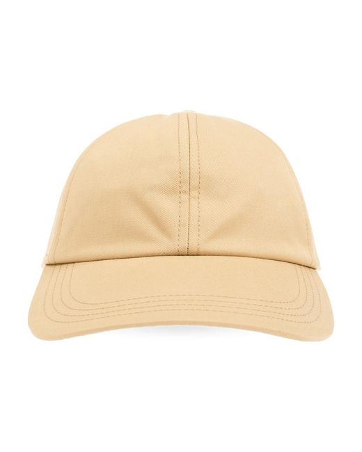 Burberry Accessoires ,Katoen Curved-Peak Pull-On Baseball Cap in het Natural voor heren