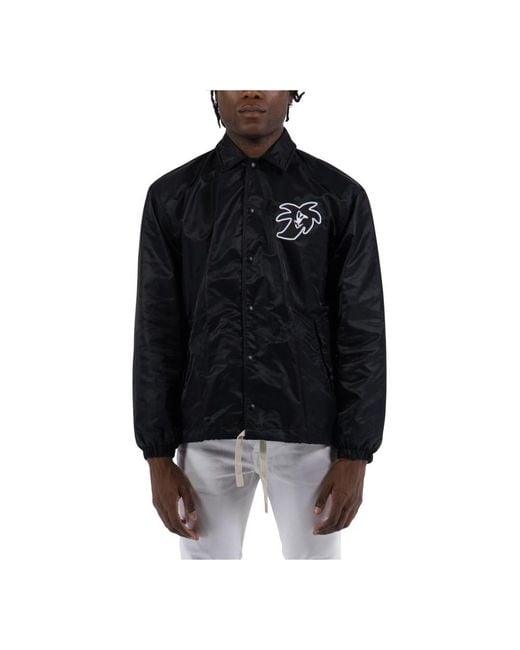 Palm Angels Black Light Jackets for men