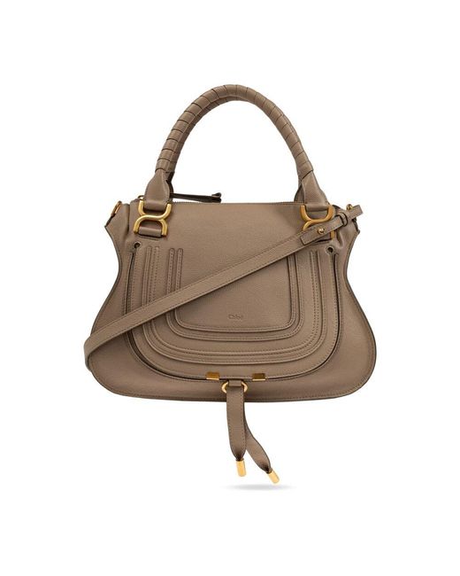 Chloé Brown Handtasche Marcie Double Medium