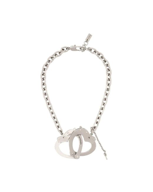 Marc Jacobs Metallic Herz-Handschellen-Halskette