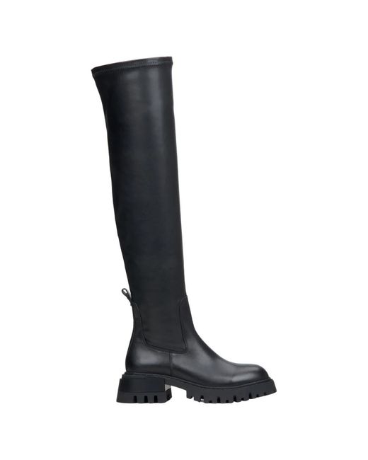 ESTRO Black Over-The-Knee Boots