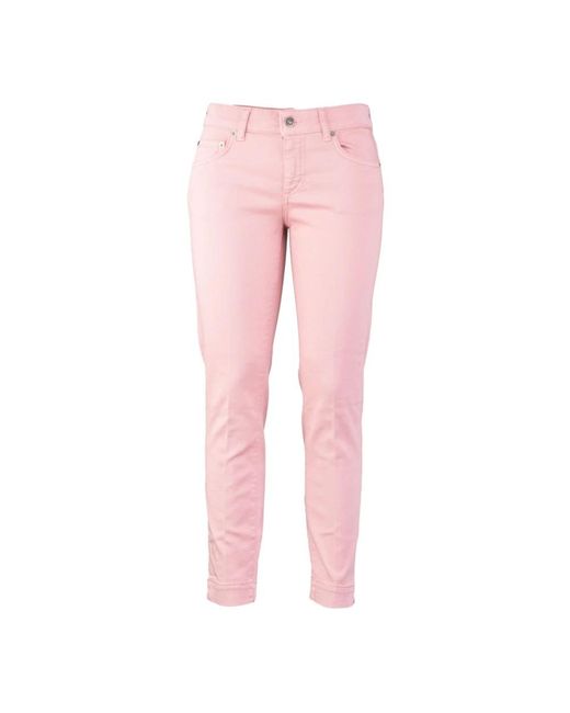 Dondup Pink Cropped Jeans