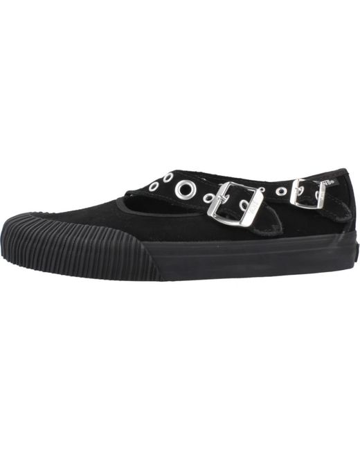 Vans Schoenen ,Zwart ,Leer Mary Jane Creeper Shoe in het Black
