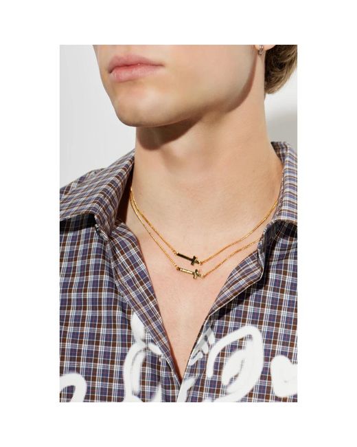 Necklaces di DSquared² in Metallic da Uomo