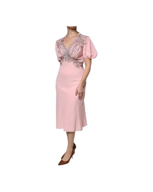 Midi Dresses Ermanno Scervino de color Pink