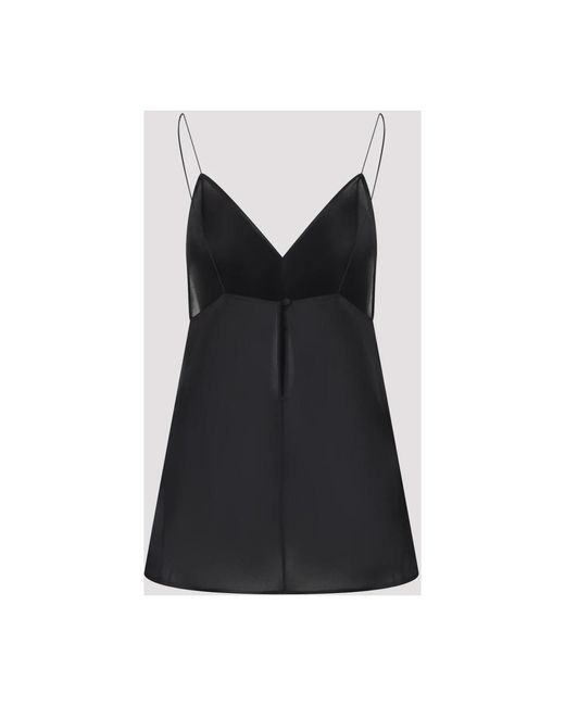 Khaite Black Sleeveless Tops