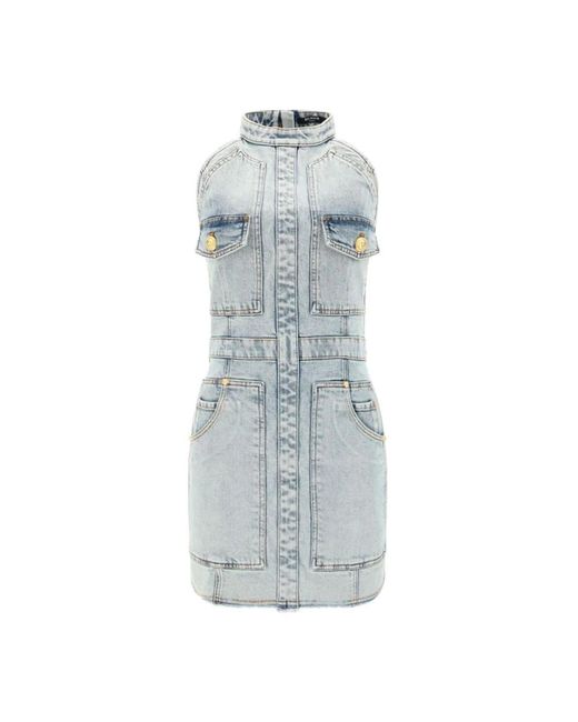 Balmain Blue Short Dresses