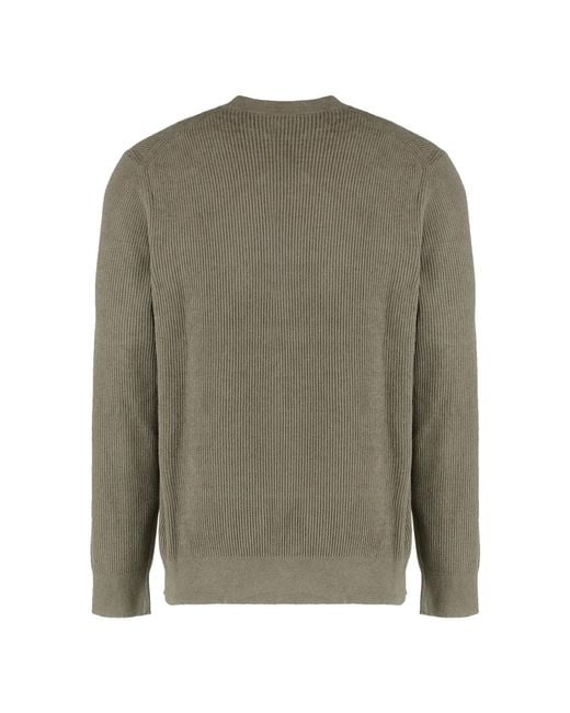 HUGO Gray Round-Neck Knitwear for men