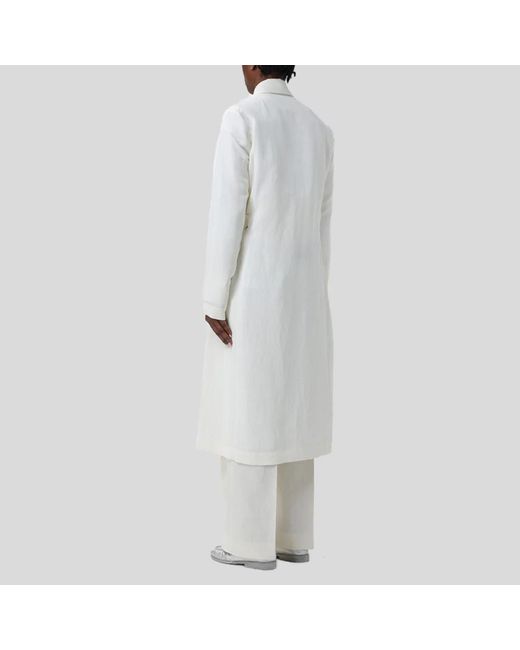 Coats > belted coats Fabiana Filippi en coloris White