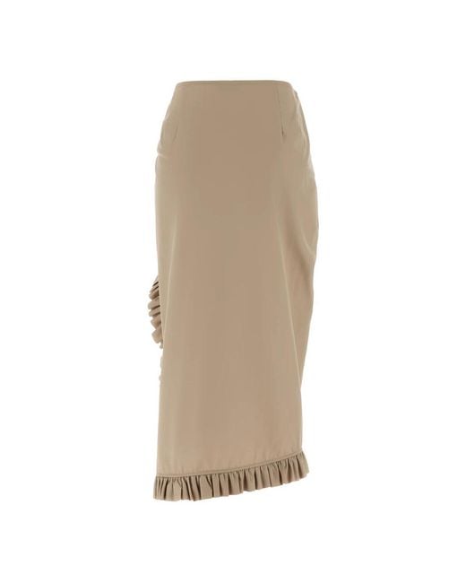Dries Van Noten Natural Midi Skirts