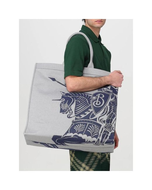 Burberry Gray Shopping Bags for men