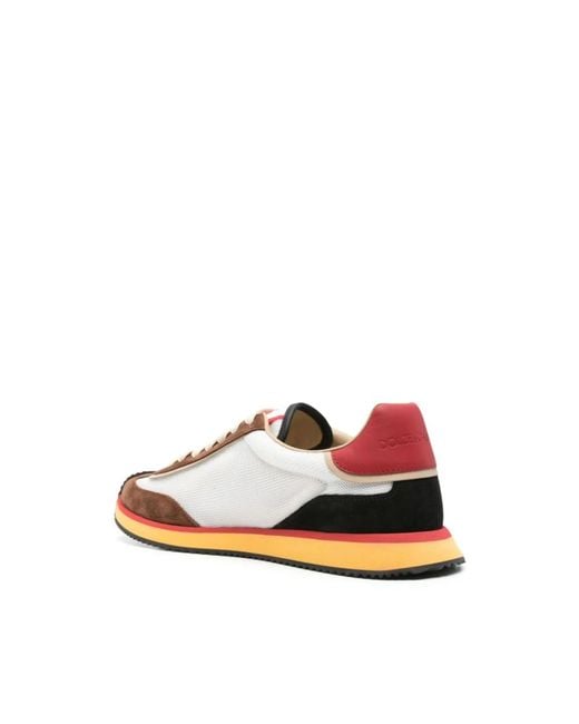 Dolce & Gabbana Multicolor Mesh And Suede Dg Cushion Sneakers for men