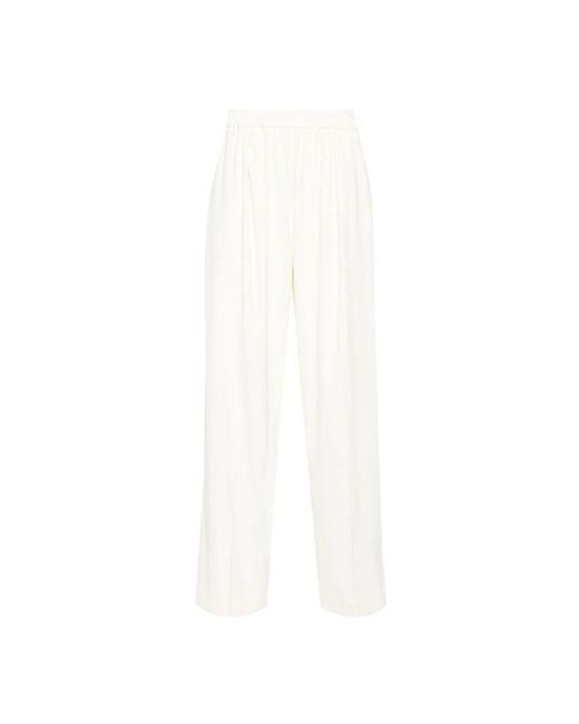 Samsøe & Samsøe White Tapered Trousers