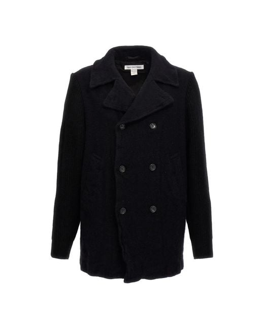 Comme des Garçons Wollen Double-Breasted Jas in het Black voor heren