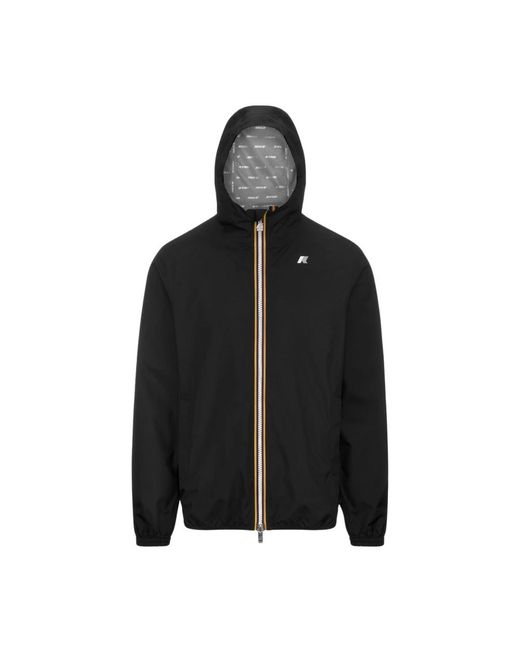 K-Way Black Rain Jackets for men