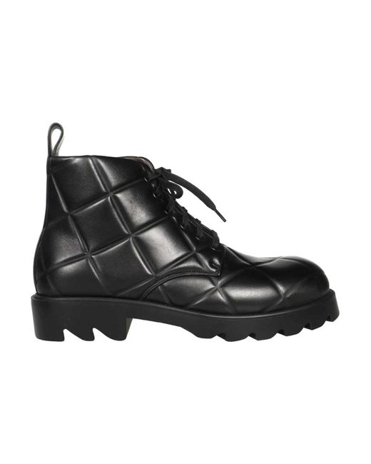 Bottega Veneta Black Lace-Up Boots for men