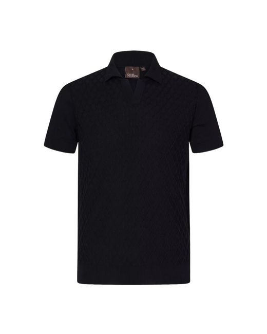 Oscar Jacobson Black Polo Shirts for men