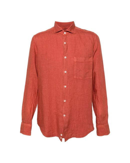 Canali Red Casual Shirts for men