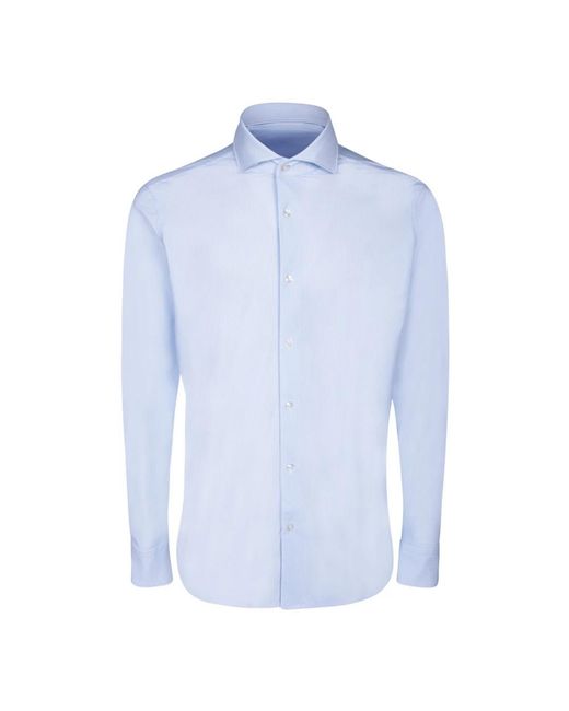 Dell'Oglio Blue Formal Shirts for men