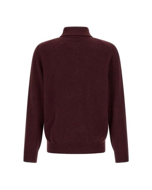 Brunello Cucinelli Purple Polo Shirts for men
