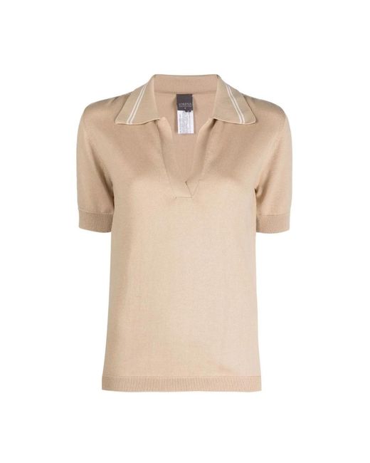 Lorena Antoniazzi Natural Polo Shirts