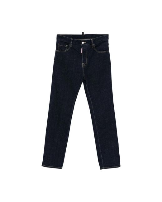 DSquared² Dunkelblaue Jeans Mit Logopatch in Blue für Herren